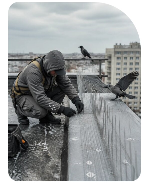 Защита от ворон под ключ в Азове по цене от 5135 р. | Сенат-Азв